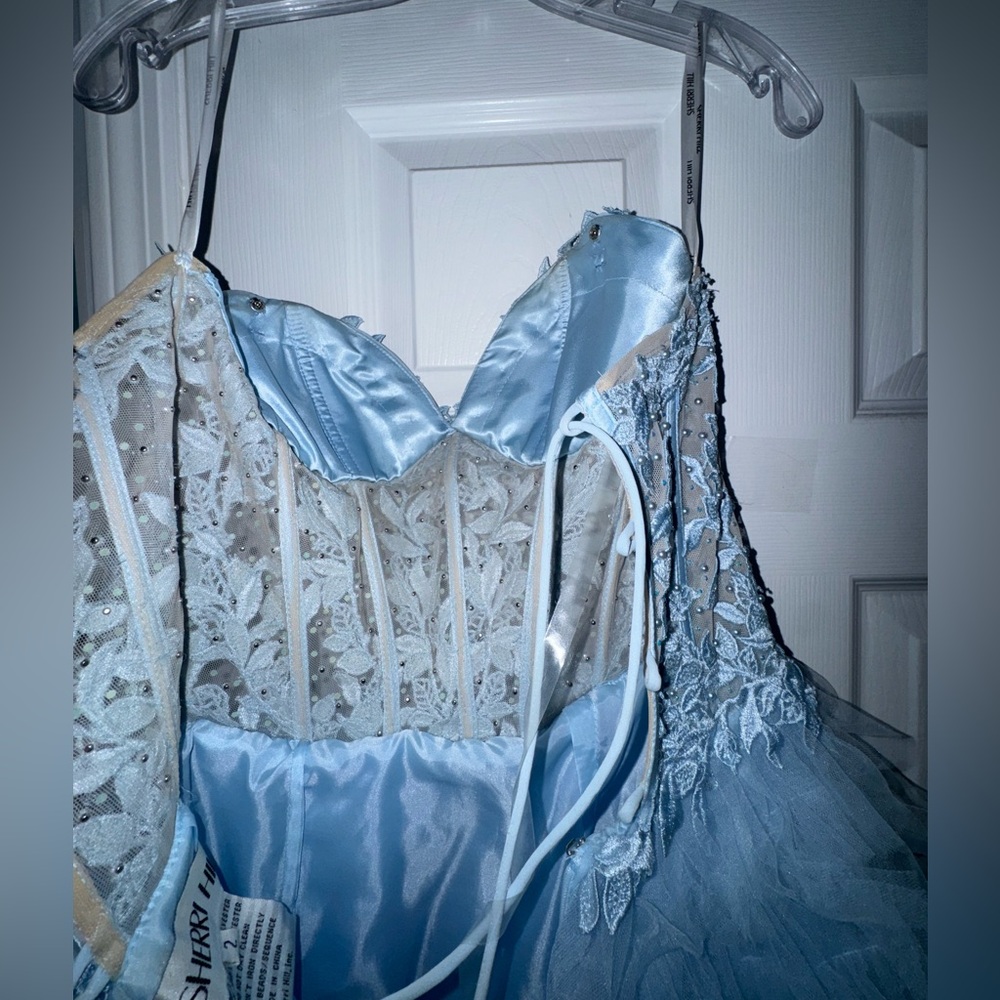 Sherri Hill Light Blue Prom Dress - Picture 7 of 11